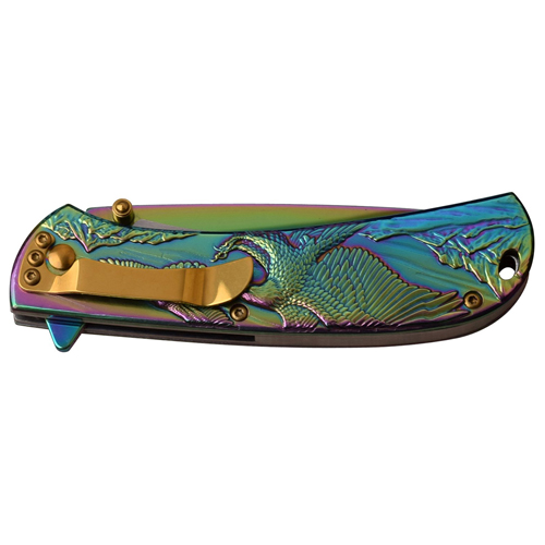 Masters Collection Three Tone Process 3D Sculpted Handle Folding Knife