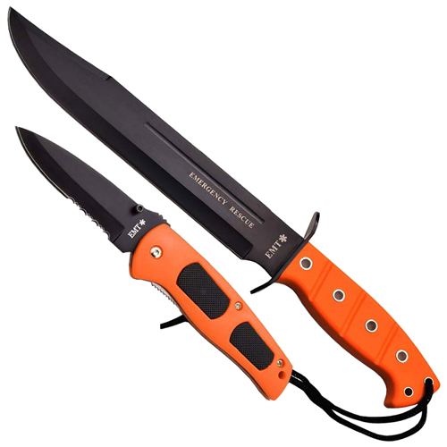 Master USA 1143EM Fixed Blade Knife 2 Pcs Set