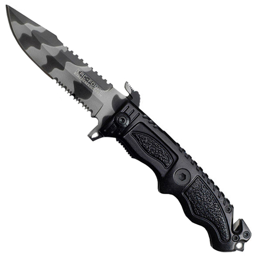 Tac-Force Urban Camo Half Serrated Folding Blade Knife