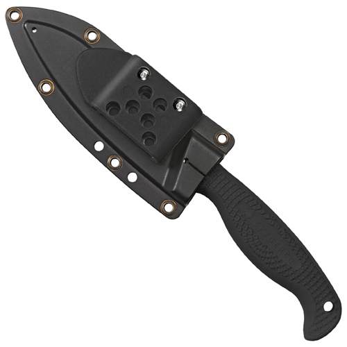 Aqua Salt Black FRN Handle Fixed Blade Knife