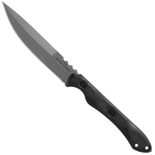 TOPS Rapid Strike Black G10 Handle Fixed Knife with Sheath