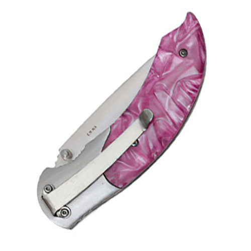 Wartech 8'' Folding Pocket Knife w/ Marble Inlay