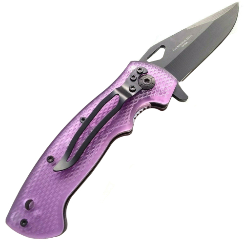 Wartech Assisted Folding Knife - Glowed Pink 