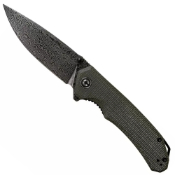  Button Lock Elementum Folding Knife w/ Marble Carbon Fiber Handle