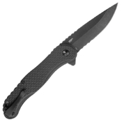 Taco Viper Folding Knife - Half Serrated