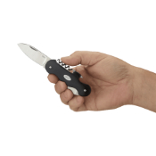 Triple Play Folding Black Knife w Corkscrew