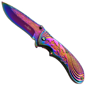 Femme Fatale Stainless Steel Ti-Coated Handle Folding Knife