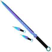 Rainbow TiNite Coated Sword Blade