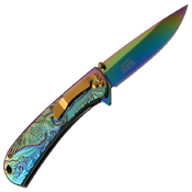 Masters Collection Three Tone Process 3D Sculpted Handle Folding Knife