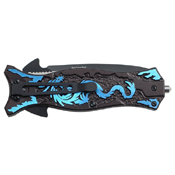 Tac-Force Dragon Pattern Aluminum Handle Folding Knife