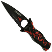 Tac-Force Dragon Pattern Aluminum Handle Folding Knife