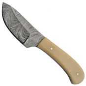 True Damascus Fixed Blade Knife w/Sheath