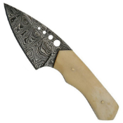 True Damascus Fixed Knife w/Sheath