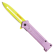 Steel Pocket Knife 8'' with Volt Green Blade