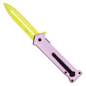 Steel Pocket Knife 8'' with Volt Green Blade