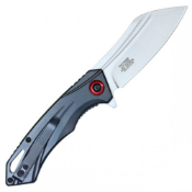 Wartech 3Cr13 Knife w/ Steel Handle & Red Accent