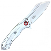 Wartech 3Cr13 Knife w/ Steel Handle & Red Accent