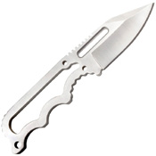 Instinct-Mini Silver Stainless Steel Handle Fixed Knife