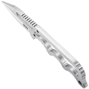 Instinct-Mini Silver Stainless Steel Handle Fixed Knife