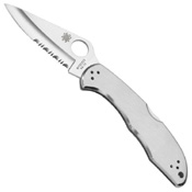 Spyderco Delica 4 Stainless Steel Handle Folding Knife