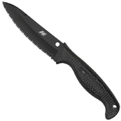 Aqua Salt Black FRN Handle Fixed Blade Knife