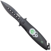 Anarchy 8'' Skull Cross Folding Knife